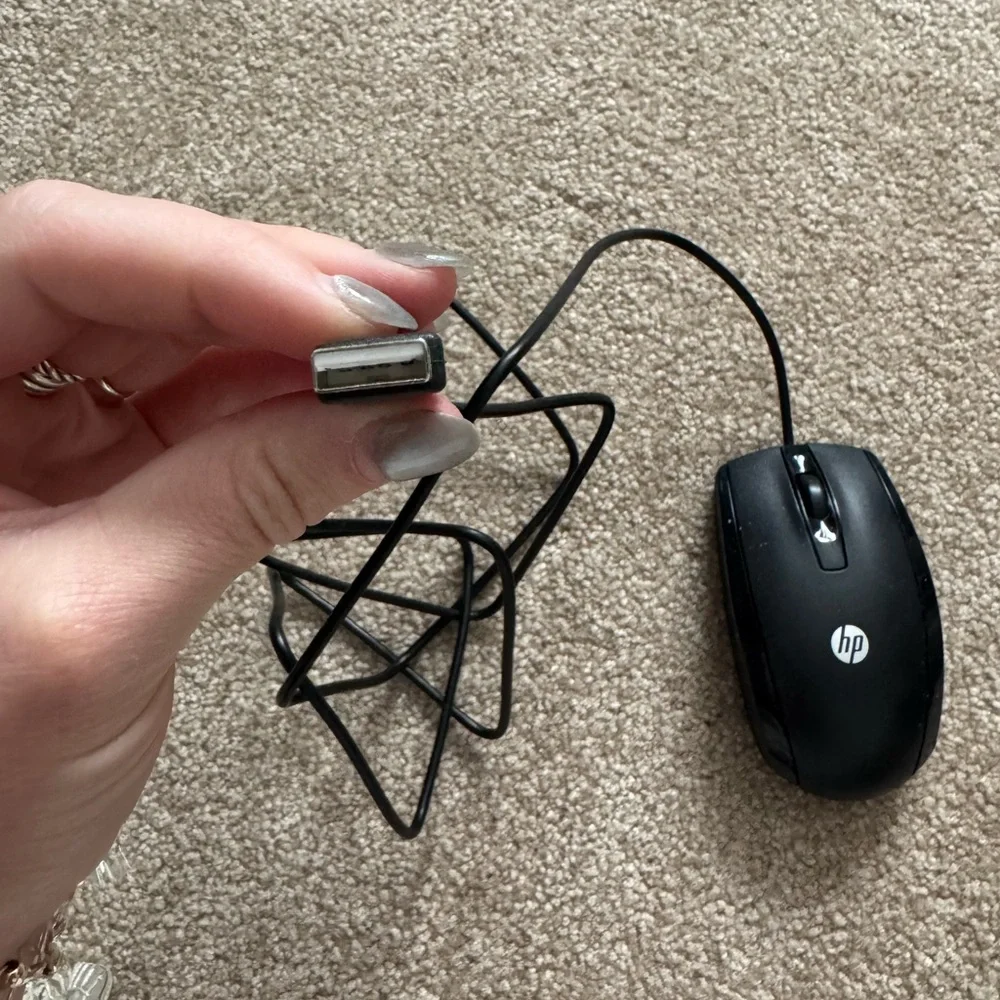 HP Black Wired USB Mouse
